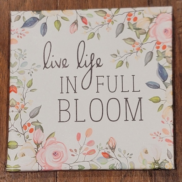 'Live Life in Full Bloom' Picture - Canvas 8.75" by 8.75" - Picture 1 of 8